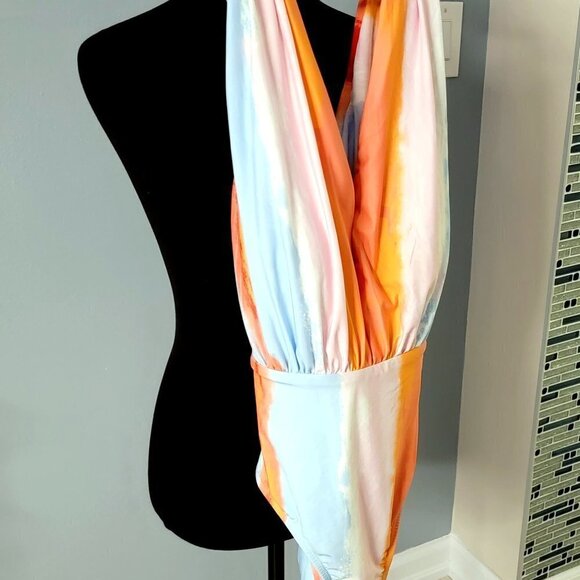 NWT SGI One Piece Color Tie Dye Bathing Suit Size Large - Picture 13 of 13